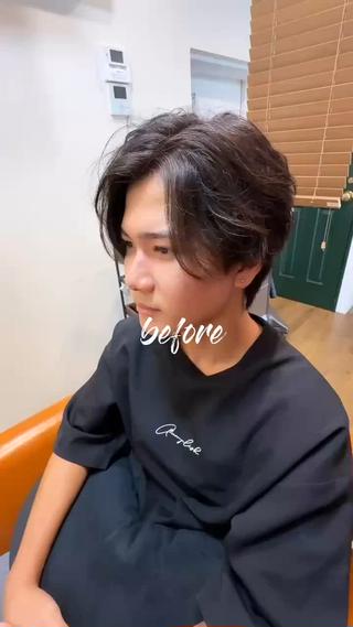 メンズフェザーショート 