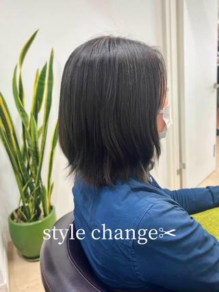 丸みがかわいいミニボブ
ばっさりイメージチェンジもお任せ下さい◎ 