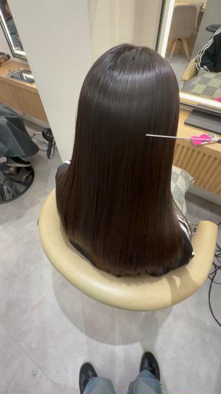 ロング カラー ボブ/縮毛矯正/美髪 髪質改善/大和田拓夢のヘアスタイル