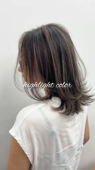 ミディアム カラー 💗艶×髪改善カラー 特化💗AYAKIのヘアスタイル