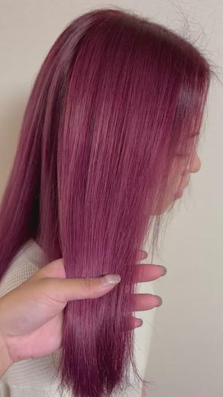 髪質改善カラービビットピンク️ 