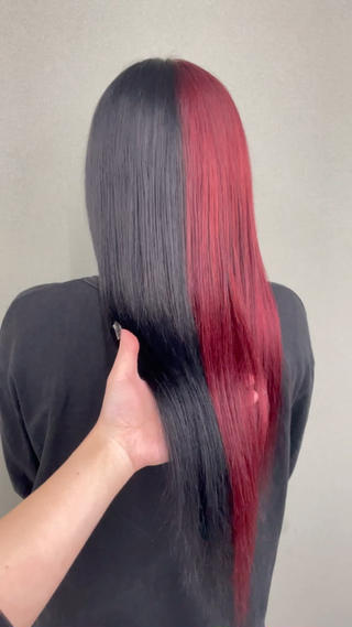 プルエクステでツートンロング 