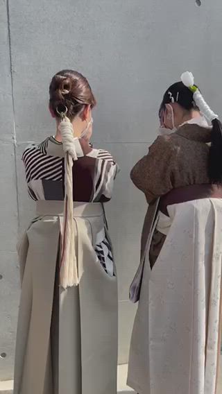 #卒業式着付けヘア
#友達と一緒に
#卒業おめでとう 