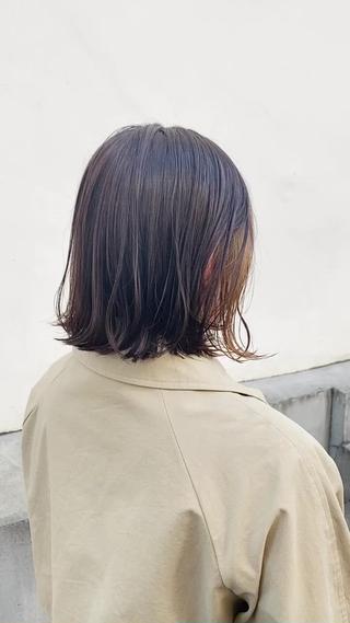 ミディアム カラー IVORY.所属・🟩白髪ぼかし/ボブ /ショートヘア/大司のヘアスタイル