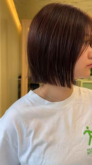 ミディアム ボブ/ぱつっとボブ/ 谷口 海星のヘアスタイル