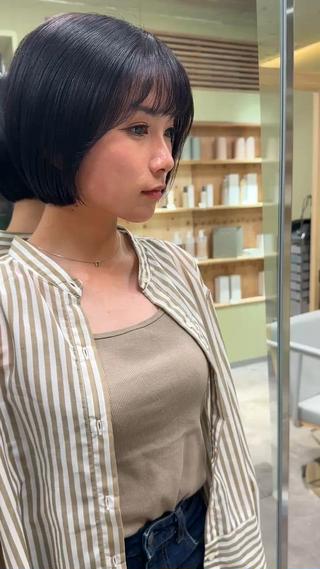 ショート ボブ/ぱつっとボブ/ 谷口 海星のヘアスタイル
