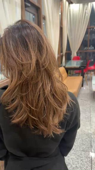 カラーは他店様ですが、レイヤーを入れるだけで一気に雰囲気が