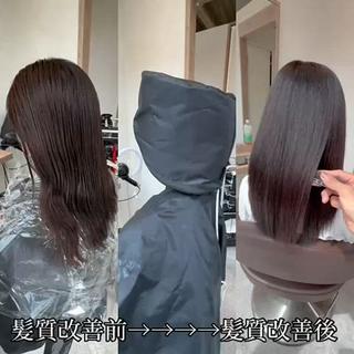 髪質改善カラーグレージュ×髪質改善トリートメント 