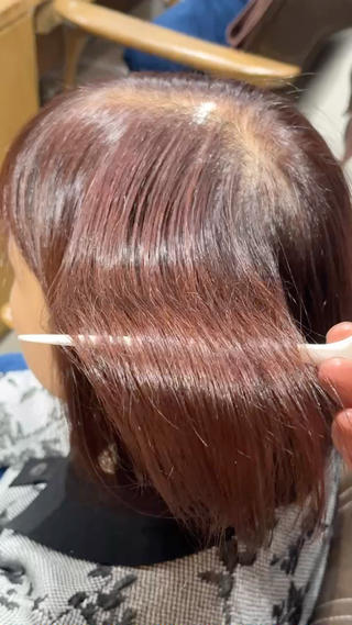 ショート カラー 暖色  艶カラー/ 蒔田 爽真のヘアスタイル