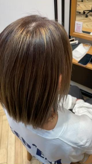 ミディアム カラー 望恵🌸 韓国🇰🇷スタイルのヘアスタイル