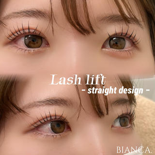 Lash lift / 上下 / ストレートデザイン

長いまつげがさらに映えるストレートデザイン
横から見てもぱっちりとしたお目元に仕上がります｡.:*♡ 