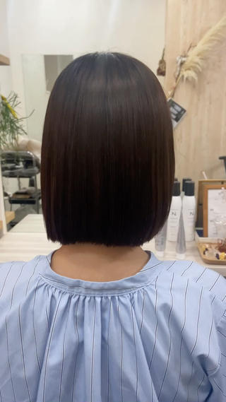 ミディアム パーマ 【縮毛矯正&カラー】 RAN.のヘアスタイル