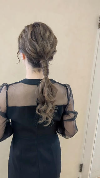 ロング ヘアアレンジ bright所属・miku ヘアセット/着付けのヘアスタイル