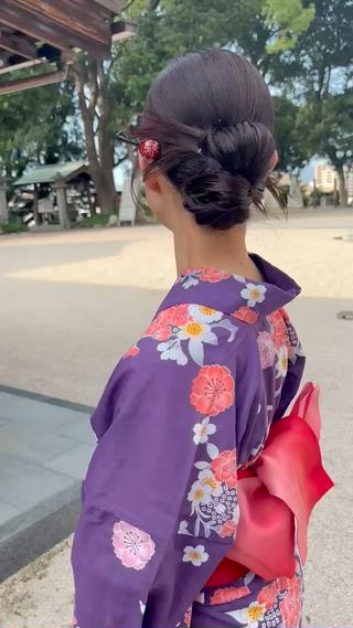 セミロング ヘアアレンジ bright所属・miku ヘアセット/着付けのヘアスタイル