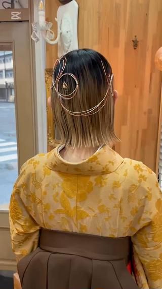 ショート ヘアアレンジ bright所属・miku ヘアセット/着付けのヘアスタイル