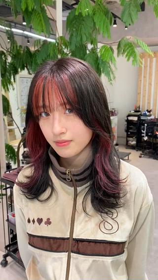 ブリーチ一回
Cherry red 