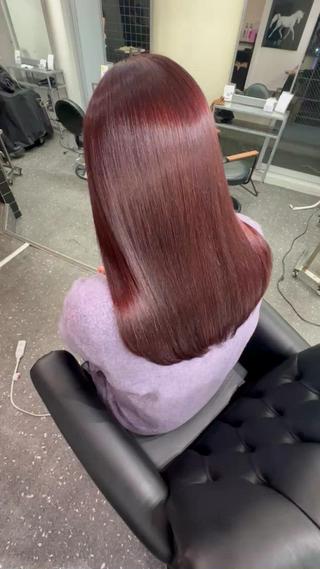 ロング カラー パーマ 髪質改善⭐️縮毛矯正 中野⭐️Rinaのヘアスタイル