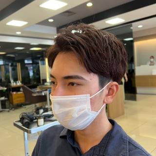 ショート カラー メンズ 茅ヶ崎パーマ特化/ スパイラル/ハルキのヘアスタイル