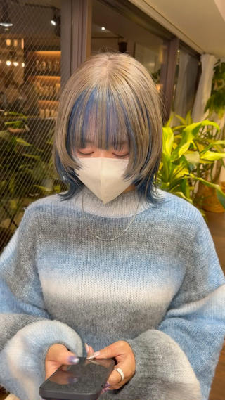 ミディアム カラー ワンホンヘア ケラチン/Kaitoのヘアスタイル