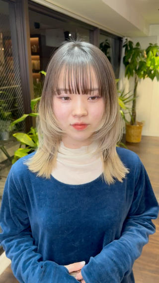 ミディアム カラー ワンホンヘア ケラチン/Kaitoのヘアスタイル