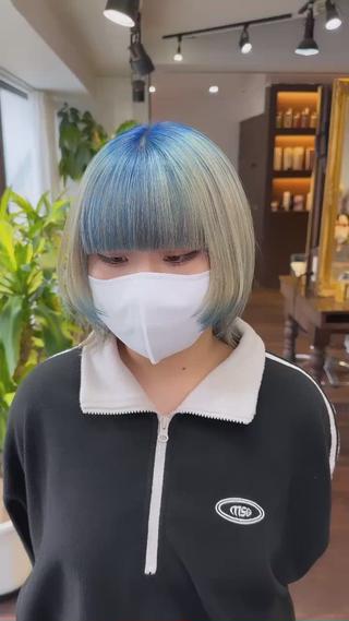 ショート カラー ワンホンヘア ケラチン/Kaitoのヘアスタイル