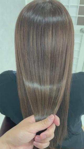 ロング カラー パーマ ヘアアレンジ キッズ ネイル マツエク・マツパ アイブロウ Leyシェアサロン所属・Ken ドライカット ✂️髪質改善のヘアスタイル