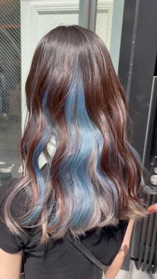 セミロング カラー CARE SHINSAIBASHI所属・縮毛・酸性ストレート 特化のヘアスタイル