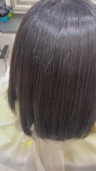 暗めグレージュ髪質改善トリートメント 