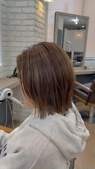 ハイライト×グレージュカラー 