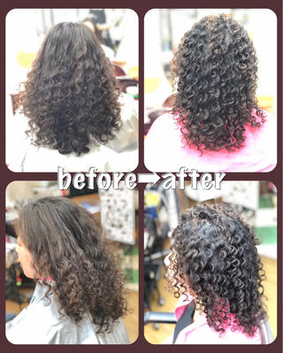 ロング カラー損傷毛縮毛矯正 ツイストスパ佐藤昭利のヘアスタイル