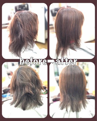 ロング カラー損傷毛縮毛矯正 ツイストスパ佐藤昭利のヘアスタイル