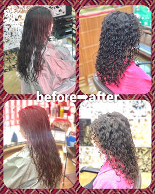 ロング カラー損傷毛縮毛矯正 ツイストスパ佐藤昭利のヘアスタイル