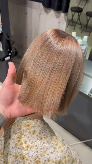 1ブリーチで作るミルクティーベージュ️ 