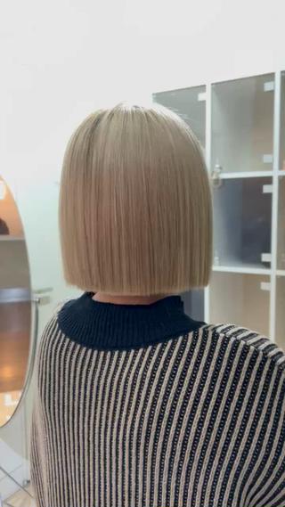 ハイトーンボブ可愛いです 