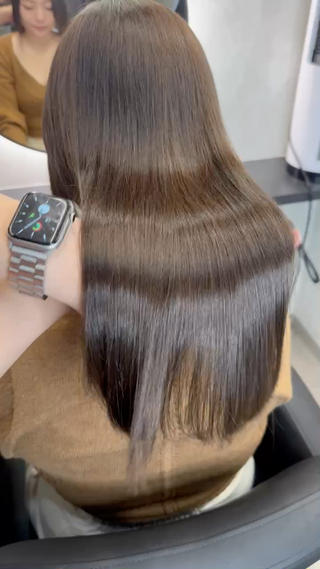 セミロング 新宿/韓国風レイヤー 髪質改善/ジャッキーのヘアスタイル