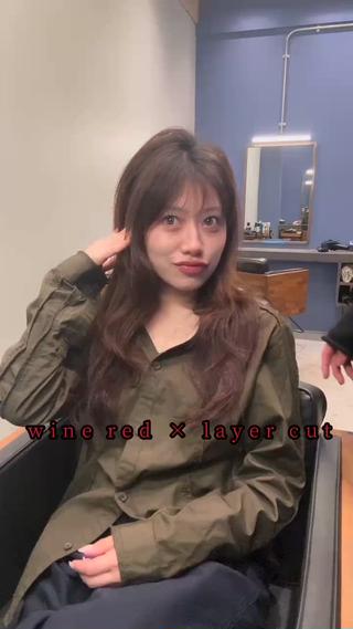 ロング カラー だいち/ブリーチ/ レイヤーカットのヘアスタイル