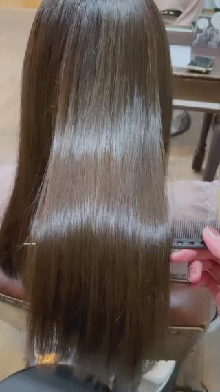 髪質改善メニューを継続することでより綺麗な艶髪に 
