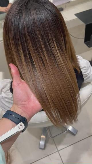 ブリーチ毛、癖毛の方もこの通り 