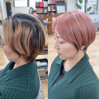 ブリーチでムラなく色素を抜き、カラーを重ねて透け感・艶感・個性まで思い通りに仕上げる特別なカラー技術。季節感×トレンド感を取り入れたワンランク上のおしゃれを楽しむための色遊びです。

※画像はダブルカラーなので別途＋11000円になります。

ブリーチが土台にあってカラーを被せる場合はクーポンの料金のみになります。 