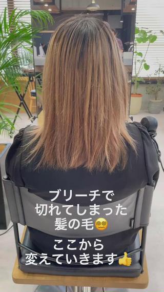 ロング カラー ヘアアレンジ TATSUYA アートディレクターのヘアスタイル