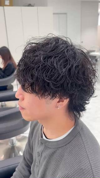 パーマ メンズ 🐺メンズパーマ マッシュ　あさひ🐺のヘアスタイル