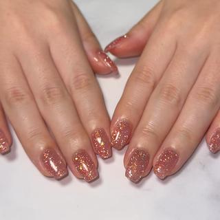 ワンカラーでも可愛い!フラッシュネイル