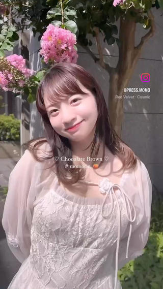 ミディアム カラー 巻いても可愛いボブ♡ momochan🍑のヘアスタイル