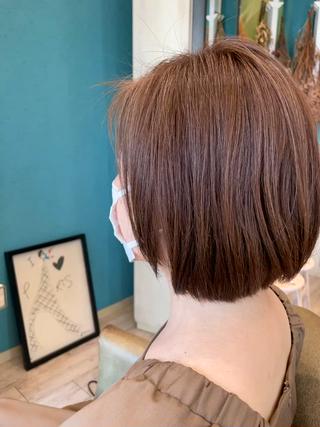 【気に入って頂いたスタイルは、ブックマークをしてご提示ください】(天白/ショートカット/ショートボブ/ショートヘア/白髪ぼかし/白髪染め/ダブルカラー/ハイライト/インナーカラー/イヤリングカラー/髪質改善トリートメント/縮毛矯正/ストレート/塩釜口) 