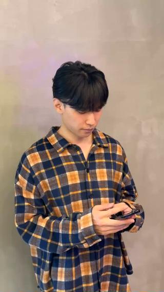 ダウンパーマ+シースルーマッシュ 