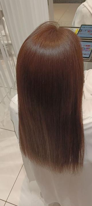 美髪矯正+髪質改善カラー 