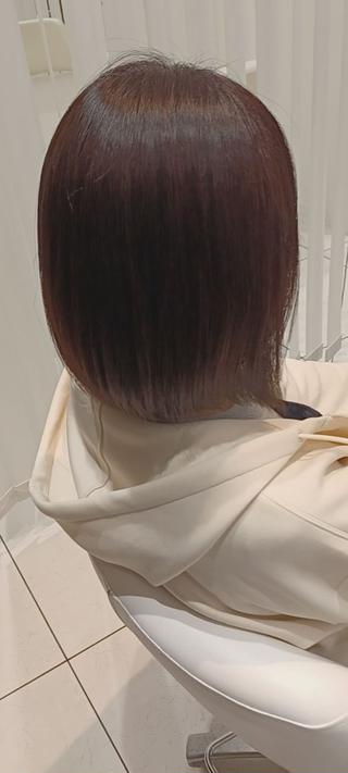 美髪矯正してから
ショートにカットしても
丸みがでます 