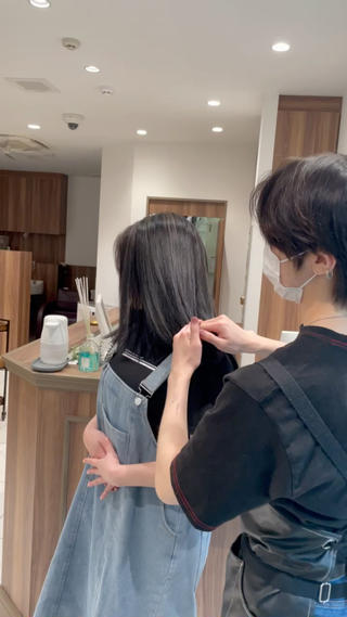 セミロング カラー ヘアアレンジ 🇰🇷韓国ヘア★ 副店長.쿠리타⭐︎のヘアスタイル