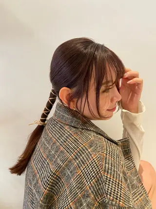 ロング カラー ヘアアレンジ 高松 莉璃のヘアスタイル