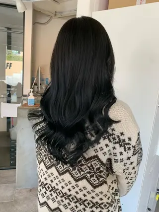 セミロング カラー 下妻 カラーエクステ難波のヘアスタイル